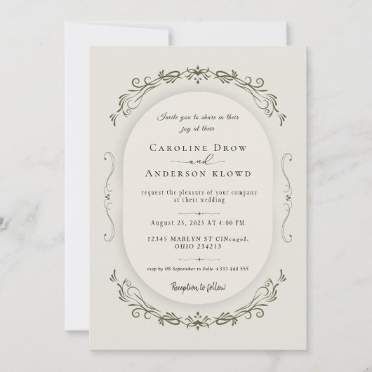 Hochzeitseinladung Einladung (Vorderseite)