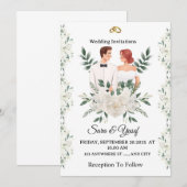 Hochzeitseinladung Einladung (Vorne/Hinten)