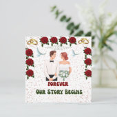 Hochzeitseinladung Einladung (Stehend Vorderseite)