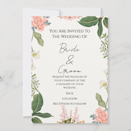 Hochzeitseinladung Einladung (Vorderseite)