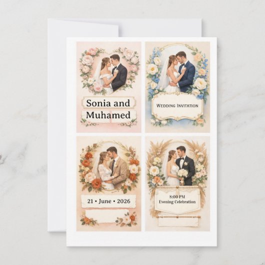 Hochzeitseinladung Einladung (Vorderseite)