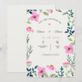 Hochzeitseinladung Einladung (Vorne/Hinten)