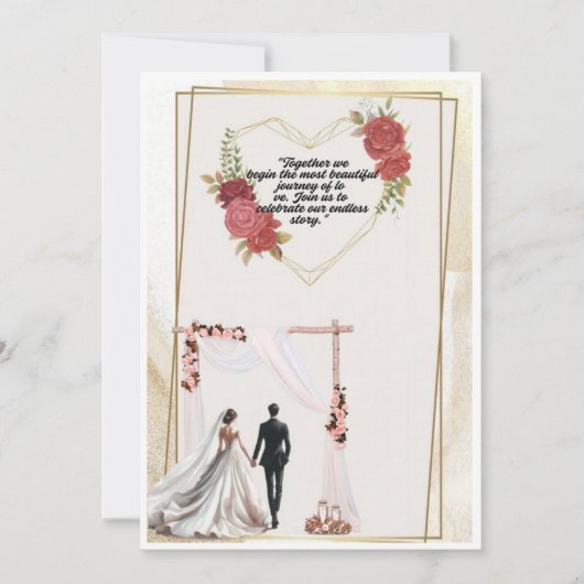 Hochzeitseinladung Einladung (Vorderseite)