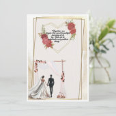 Hochzeitseinladung Einladung (Stehend Vorderseite)