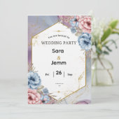 Hochzeitseinladung Einladung (Stehend Vorderseite)