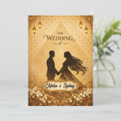 Hochzeitseinladung Einladung (Stehend Vorderseite)