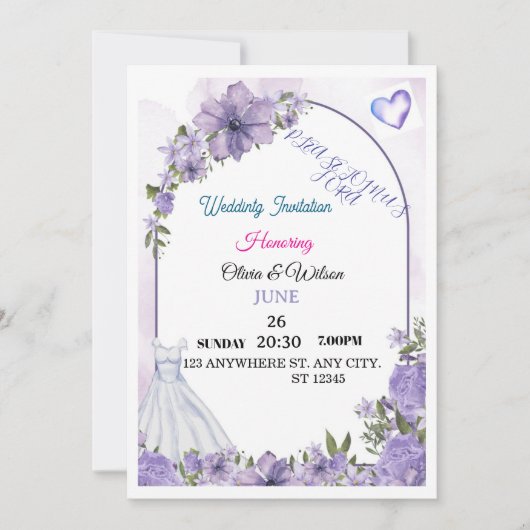 Hochzeitseinladung einladung (Vorderseite)