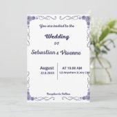 Hochzeitseinladung Einladung (Stehend Vorderseite)