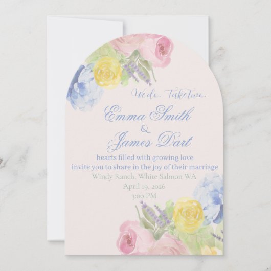 Hochzeitseinladung Einladung (Vorderseite)