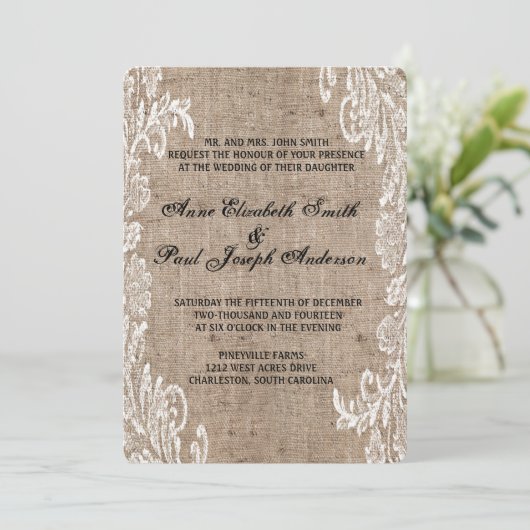 Hochzeitseinladung Einladung (Stehend Vorderseite)