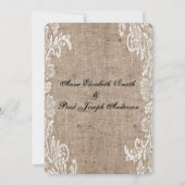 Hochzeitseinladung Einladung (Rückseite)