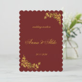Hochzeitseinladung Einladung (Stehend Vorderseite)