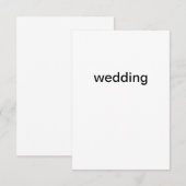 Hochzeitseinladung Einladung (Vorne/Hinten)