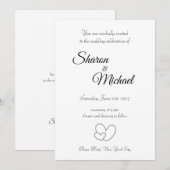 Hochzeitseinladung Einladung (Vorne/Hinten)