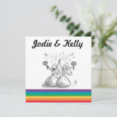 Hochzeitseinladung Einladung (Stehend Vorderseite)