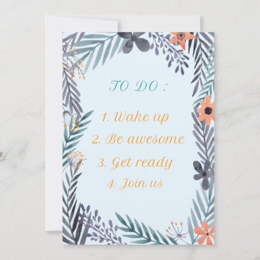 Hochzeitseinladung Einladung (Rückseite)