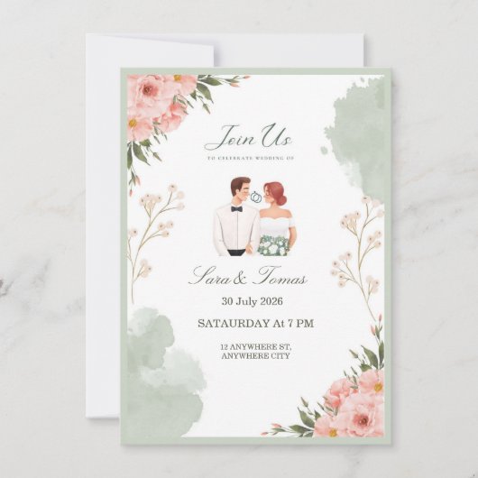 Hochzeitseinladung Einladung (Vorderseite)
