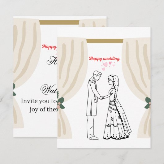 Hochzeitseinladung  einladung (Vorne/Hinten)