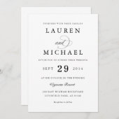 Hochzeitseinladung Einladung (Vorne/Hinten)