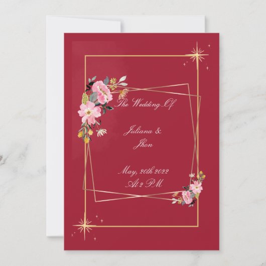 Hochzeitseinladung Einladung (Vorderseite)