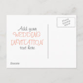 Hochzeitseinladung Einladungspostkarte (Rückseite)