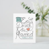 Hochzeitseinladung Einladungspostkarte (Stehend Vorderseite)