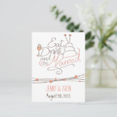 Hochzeitseinladung Einladungspostkarte (Stehend Vorderseite)