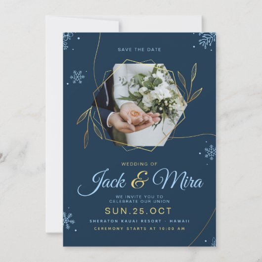 Hochzeitseinladung elegant einladung (Vorderseite)