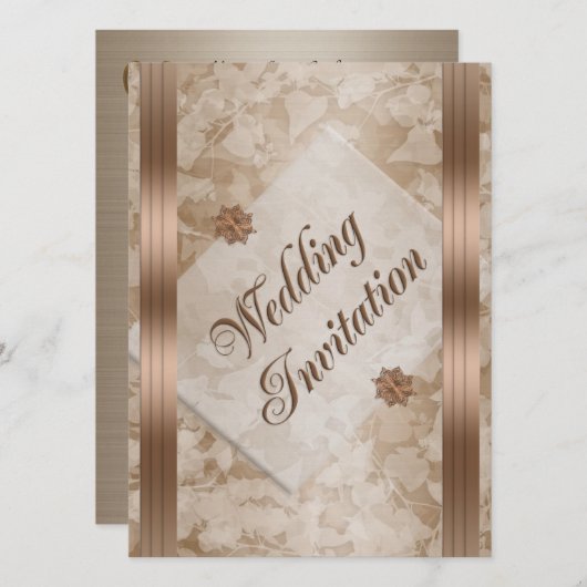 Hochzeitseinladung elegant einladung (Vorne/Hinten)