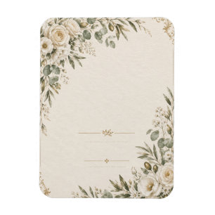 Hochzeitseinladung Elegant Europäische Botanik Magnet