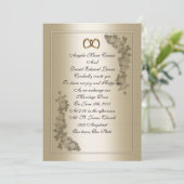 Hochzeitseinladung elegant Satin-Look Einladung (Stehend Vorderseite)