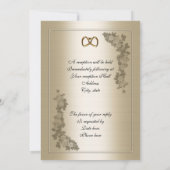 Hochzeitseinladung elegant Satin-Look Einladung (Rückseite)