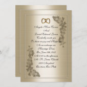 Hochzeitseinladung elegant Satin-Look Einladung (Vorne/Hinten)