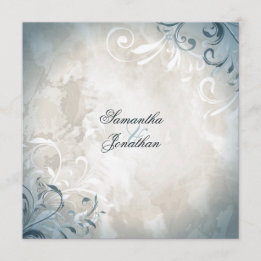 Hochzeitseinladung Elegant Vintage Laub & Schwung Einladung