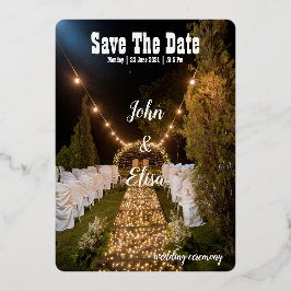 Hochzeitseinladung elegante Film Cover Folieneinladung