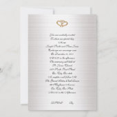 Hochzeitseinladung elegante Goldgrenze Einladung (Rückseite)