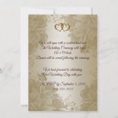 Hochzeitseinladung elegante Plumeria mit Schmetter Einladung (Rückseite)