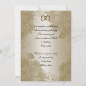 Hochzeitseinladung elegante Satin Frangipani Einladung (Rückseite)