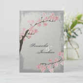 Hochzeitseinladung - Eleganter Graukreuz Einladung (Stehend Vorderseite)