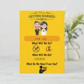 Hochzeitseinladung Ermutigend und informativ Einladung (Stehend Vorderseite)