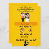 Hochzeitseinladung Ermutigend und informativ Einladung (Vorne/Hinten)