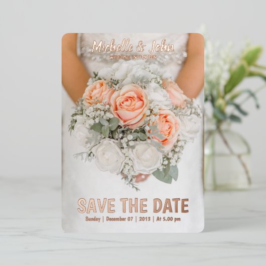 Hochzeitseinladung Film decken elegant Folieneinladung (Stehend vorne)