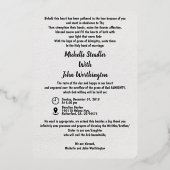 Hochzeitseinladung Film decken elegant Folieneinladung (Rückseite)