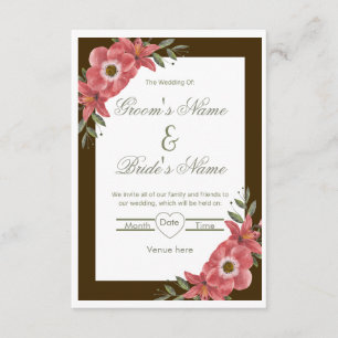 Hochzeitseinladung Florale Eleganz Einladung