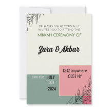 Hochzeitseinladung, Florale Hochzeitseinladung