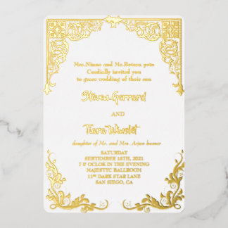 Hochzeitseinladung Folieneinladung
