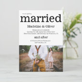 Hochzeitseinladung Foto Moderne schicke Einladung (Stehend Vorderseite)