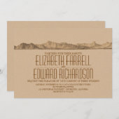 Hochzeitseinladung für Berge Einladung (Vorne/Hinten)