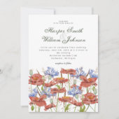 Hochzeitseinladung für Blume von Gras mit Wasserfa Einladung (Vorderseite)