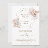 Hochzeitseinladung für Boho-Blume Einladung (Vorderseite)